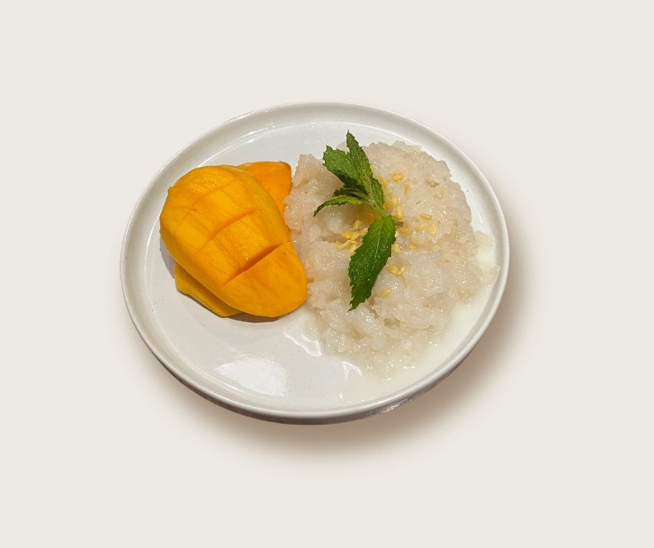 Mango Sticky Rice Thai dessert at Little Basil NYC