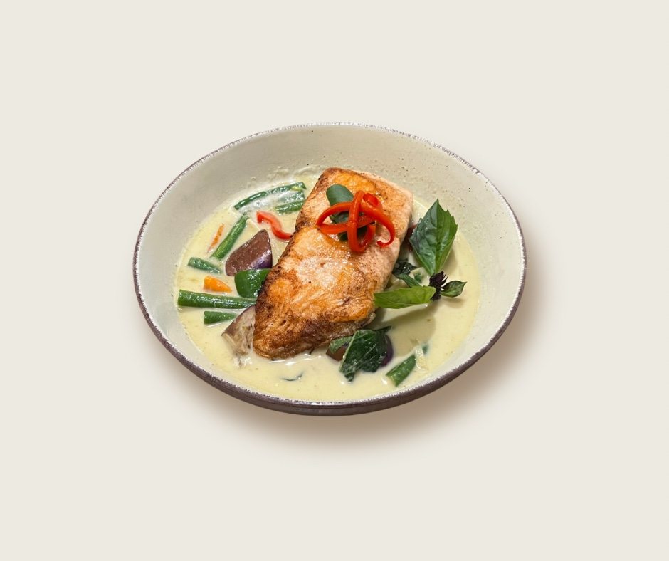Salmon Green Curry at Little Basil Thai NYC